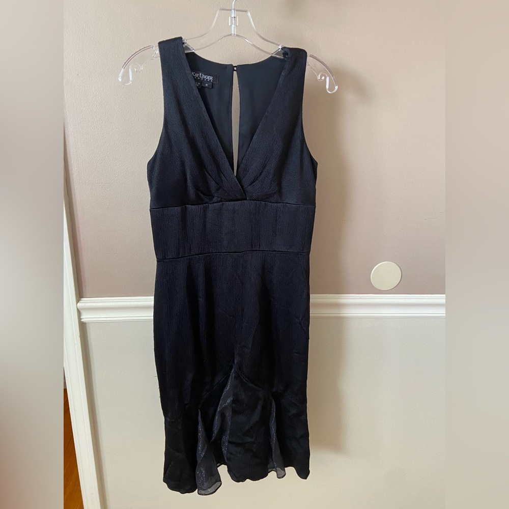 Kay Unger Black Backless Dress